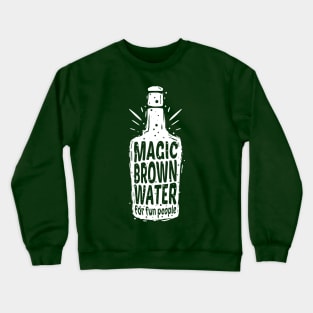 Bourbon bottle Funny Definition Drinking Quote Magic Brown Water For Fun People Vintage Crewneck Sweatshirt